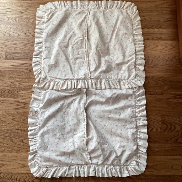 2 Simply Shabby Chic Misty Rose Pink Pillow Cases Shams Ruffle Trim Cottagecore - Picture 3 of 6